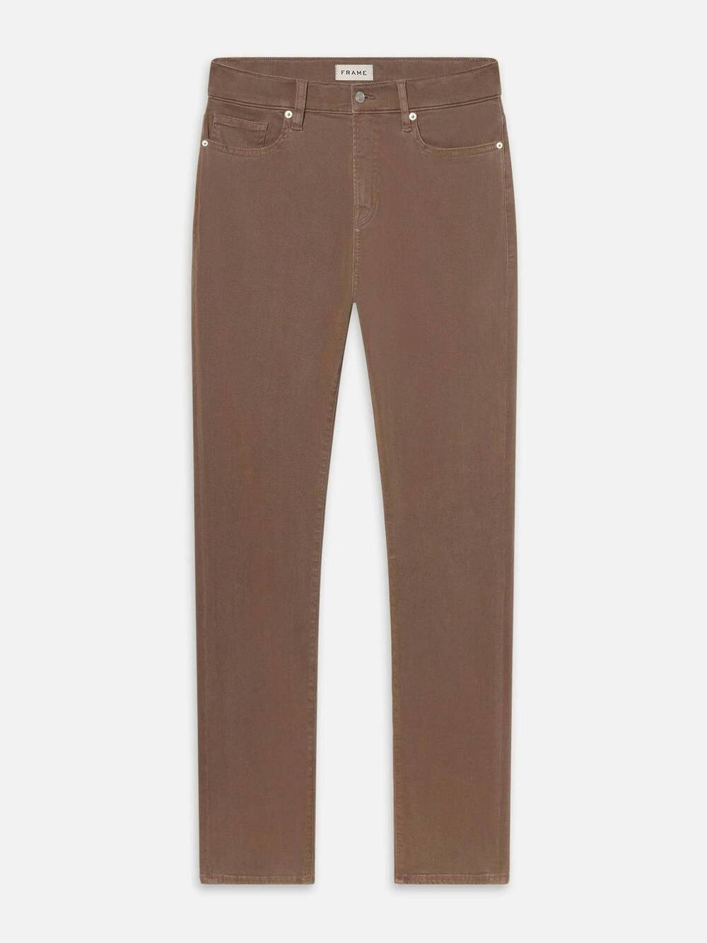 NEW FRAME men's l’homme slim pants in latte brown